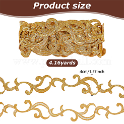 Ruban de garniture en dentelle en polyester&nbsp;OCOR-WH0070-121A