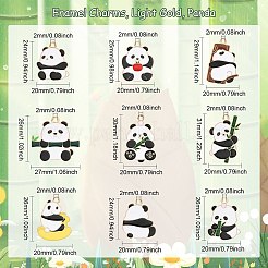 18pcs 9 pendentifs en émail en alliage de style&nbsp;ENAM-CJ0005-80