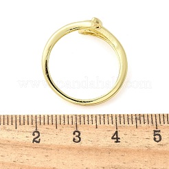 Manschettenringe aus Messing mit Mikropavé-Zirkonia für Damen&nbsp;RJEW-Z084-01G-04