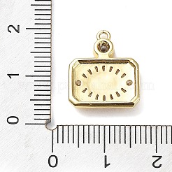 Pendentifs en laiton plaqué micro pavé&nbsp;KK-Q786-06G
