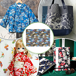 Baumwollstoff im japanischen Stil&nbsp;DIY-WH0504-889C