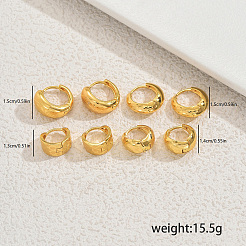 4 paio di orecchini a cerchio classici in ottone&nbsp;WV5565