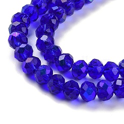 Chapelets de perles en verre électroplaqué&nbsp;EGLA-A034-T1mm-L16
