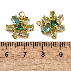 Pendentifs avec zircon cubiques à micro-pavés en laiton&nbsp;KK-B150-11G