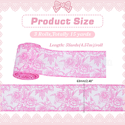 Ruban de toile de jute imitation polyester&nbsp;OCOR-WH0082-521A
