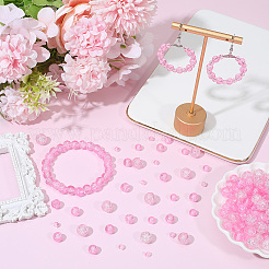 450 pièce de 4 styles de perles en verre craquelé peintes en aérosol&nbsp;CCG-PA0001-09E