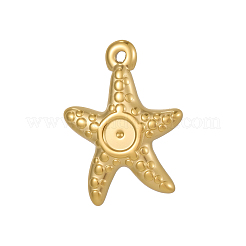 304 Edelstahlanhänger Cabochonfassung&nbsp;STAS-OY009-54G