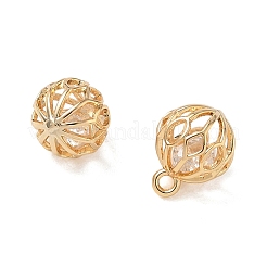 Pendenti in zirconi cubici trasparenti in micro pavè di ottone&nbsp;KK-D261-01G-09