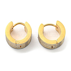 Orecchini a cerchio testurizzati in acciaio inossidabile 304&nbsp;EJEW-P230-01B-G02