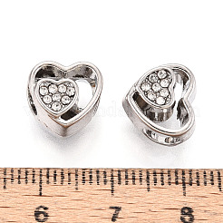 Cremagliera perline europei rhinestone della lega di placcatura&nbsp;FIND-N011-07P