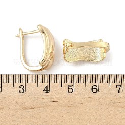 Boucles d'oreilles créoles rectangulaires en laiton&nbsp;EJEW-D320-21G