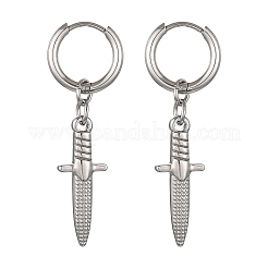 Pendientes de aro de acero inoxidable 304 para mujer&nbsp;EJEW-JE07210