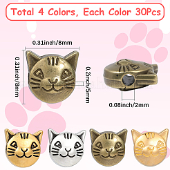 120 pièce de perles chaton en alliage de style tibétain&nbsp;TIBEP-PA0001-02