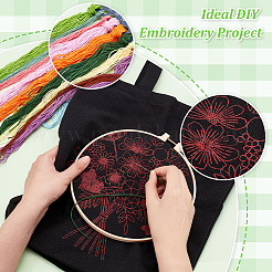 Diy canvas umhängetasche 3d stickerei starter kit&nbsp;DIY-WH0386-45