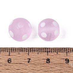 Perles vernisées mates manuelles&nbsp;LAMP-Q039-10B