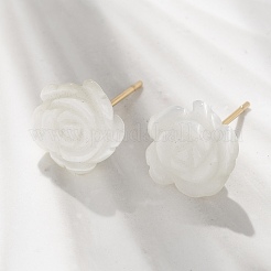 Boucles d'oreilles à tige en laiton œil de chat&nbsp;EJEW-B133-01G-03