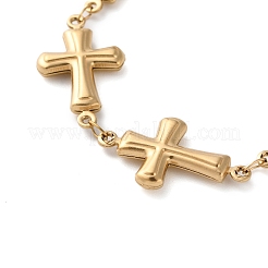 Edelstahl-Kreuzgliederkettenarmbänder für Damen&nbsp;BJEW-Z076-01G