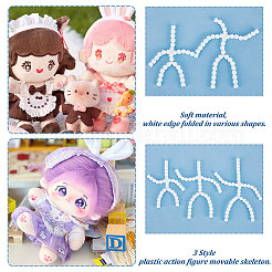 6 pz 3 stile action figure in plastica scheletro mobile&nbsp;DIY-PH0007-69