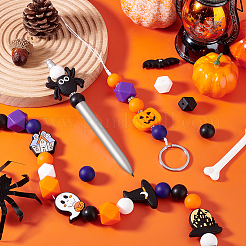 36 Stück 18 Stile Halloween Silikonperlen&nbsp;SIL-PH0001-28