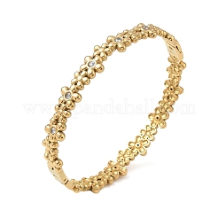Bracciali rigidi a cerniera in acciaio inossidabile 304 con strass di cristallo&nbsp;SA-CBAB92B-17G
