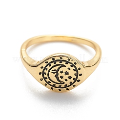 Siegelring aus Messing für Damen&nbsp;LS-RJEW-E058-01G-03