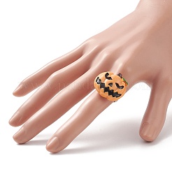 Anello regolabile in resina a tema halloween&nbsp;RJEW-JR00554