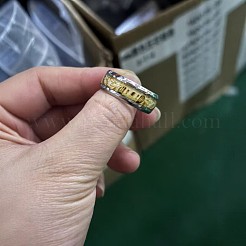 Fingerringe aus 201 Edelstahl-Epoxidharz für Damen und Herren&nbsp;WG56189-01
