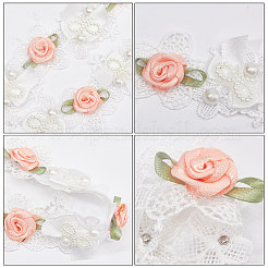 3 Yards Stickerei Blumen Polyester Spitzenbesatz&nbsp;OCOR-GF0002-54