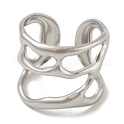 Anello polsino aperto in acciaio inossidabile 304 anti-ossidazione&nbsp;RJEW-C067-25P