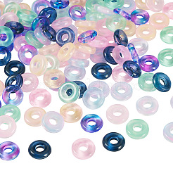 120 Stück 6 Farben transparente europäische Glasperlen&nbsp;GLAA-TA0004-07