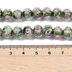 Handgefertigte Stränge aus Folien-Bunte Malereiperlen&nbsp;FOIL-S136-001A