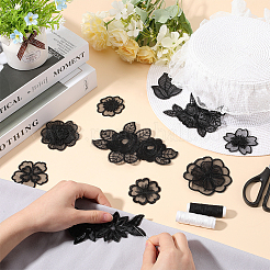 30 Stück Organza-Stickereien mit Blumen-/Blattmotiven im 10-Stil zum Aufnähen&nbsp;PATC-GF0001-28