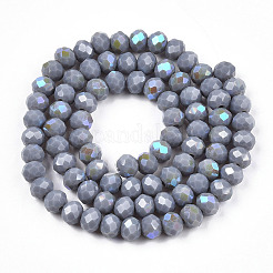 Chapelets de perles en verre opaque de couleur unie&nbsp;EGLA-A034-P1mm-L23