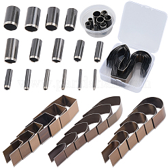 18 unidad de cortador de punzón para extremos de cinturones de cuero de acero inoxidable&nbsp;TOOL-CL0001-05