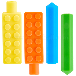 4 Stück Silikon-Bleistiftkappen in 4 Stilen&nbsp;AJEW-GF0011-51A