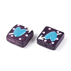 Spruzzo verniciato lampwork perline fatti a mano&nbsp;LAMP-N035-02C