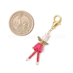 Decorazioni pendenti con perle di vetro e perline di semi di angelo&nbsp;HJEW-MZ00273