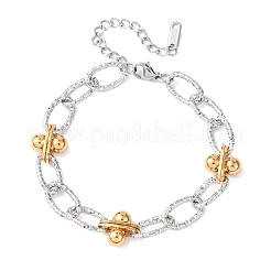 201 bracelets à chaîne en acier inoxydable&nbsp;BJEW-P378-01A-A