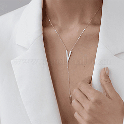 Collar con colgante de plata y circonita con la letra Y&nbsp;NF7167