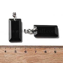 Anhänger aus natürlichem Obsidian mit Facettenschliff&nbsp;G-U031-04P-02
