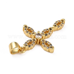 Pendenti in zirconi cubici trasparenti in micro pavè di ottone&nbsp;ZIRC-A021-16G