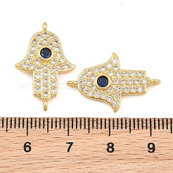 Ciondoli connettore in ottone con micro pavé di zirconi cubici blu marino&nbsp;CU-CBAB719-07G-E
