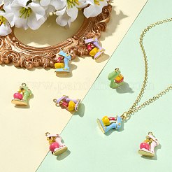 8pcs 4 pendentifs en alliage de couleurs&nbsp;ENAM-CJ0007-54