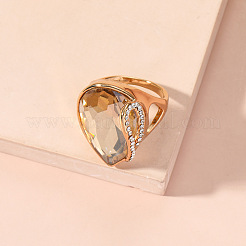 Bagues en alliage doré avec strass&nbsp;EW8675-4