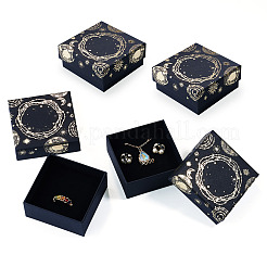 10 Stück Geschenkboxen aus Karton mit Sonne-Mond-Stern-Aufdruck&nbsp;CBOX-TA0001-21B