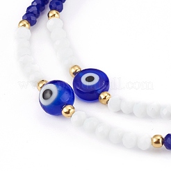 Pulseras elásticas de abalorios de cristal facetado&nbsp;BJEW-JB05984
