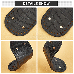 3 fond de sac rond plat en cuir PU de 3 styles&nbsp;FIND-WR0004-43A