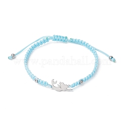 Bracciali regolabili in cordino di nylon intrecciato&nbsp;BJEW-JB11597-02
