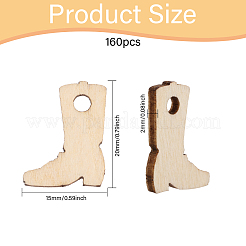 160 Stück Holzanhänger&nbsp;WOOD-CA0001-79B