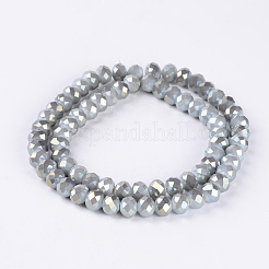 Abalorios de vidrio electroplate hebras&nbsp;EGLA-A034-J2mm-Y02